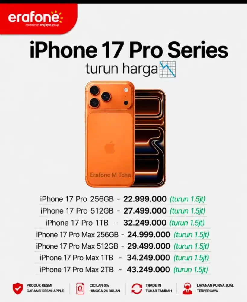 PROMO IPHONE 17 SERIES DI ERAFONE RUKO CEGER TANGERANG