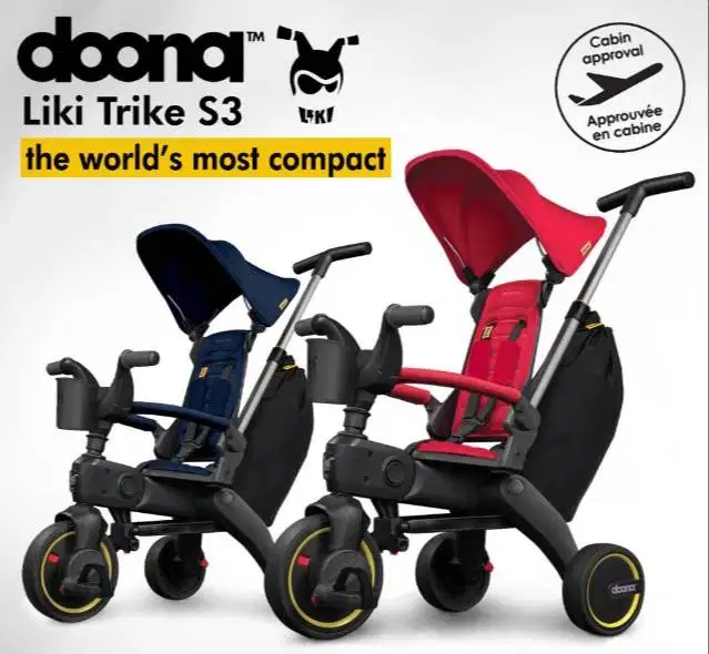Doona Liki Strike S3 - Sepeda Dorong Roda Tiga Travel Stroller Anak