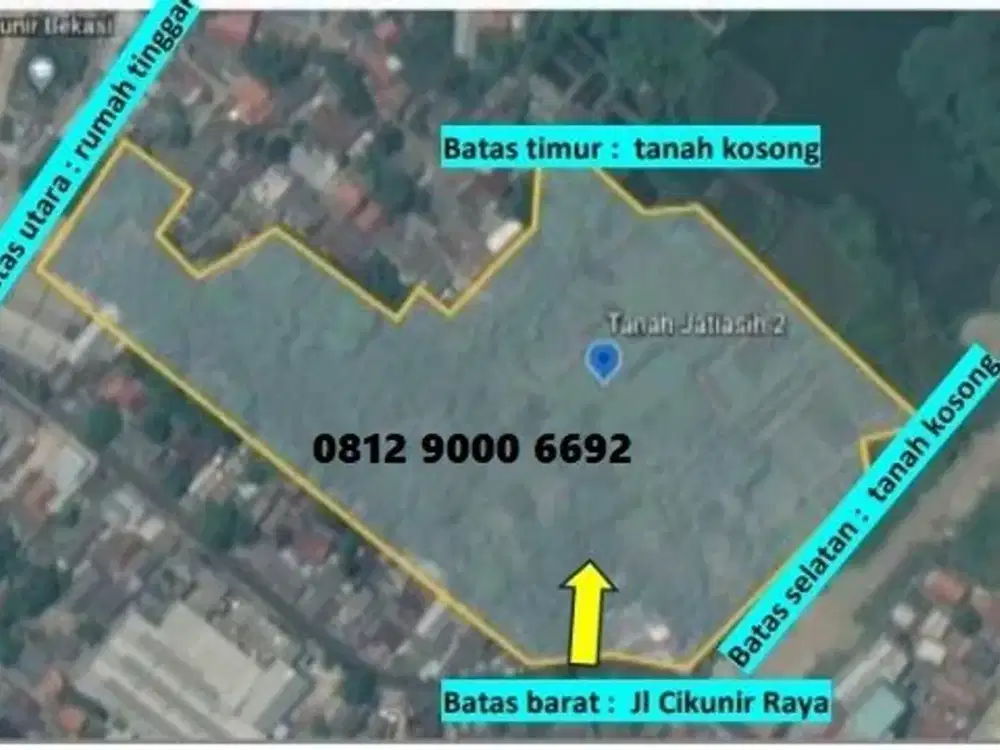 Jual Tanah Lahan Komersil di Jatiasih Cikunir Raya Bekasi jawa barat