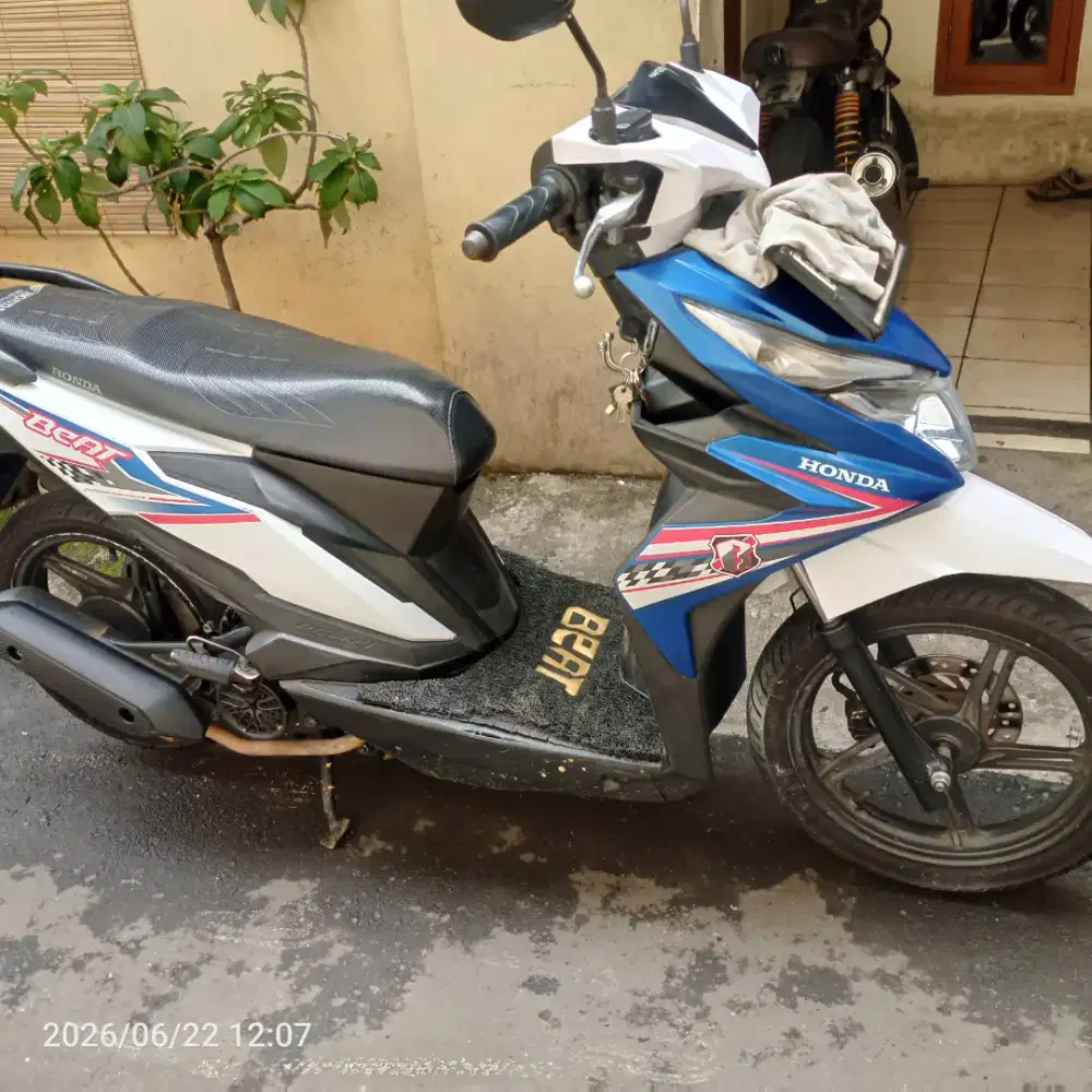 Beat eco tahun 2018 surat lengkap pajak dan plat panjang.