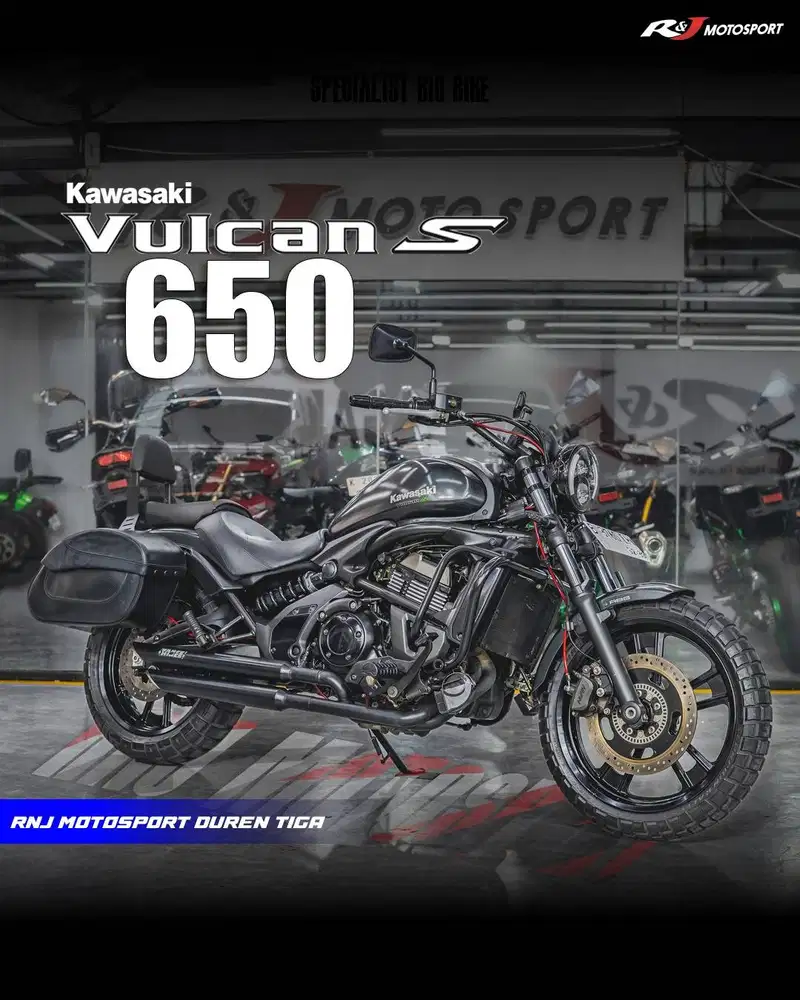 Kawasaki Vulcan 650 S  ninja 650 cc Km 10.000an warna hitam