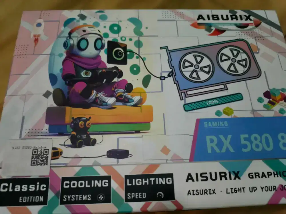 AISURIX VGA Card RX 580 8GB GDDR5 256Bit 2048SP AMD Radeon
