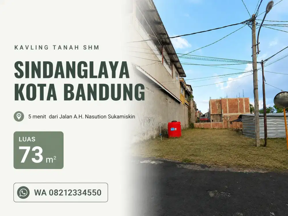Kavling Siap Bangun Rumah Idaman Dan Kontrakan 73 M2 SHM Sindanglaya Mandalajati Kota Bandung