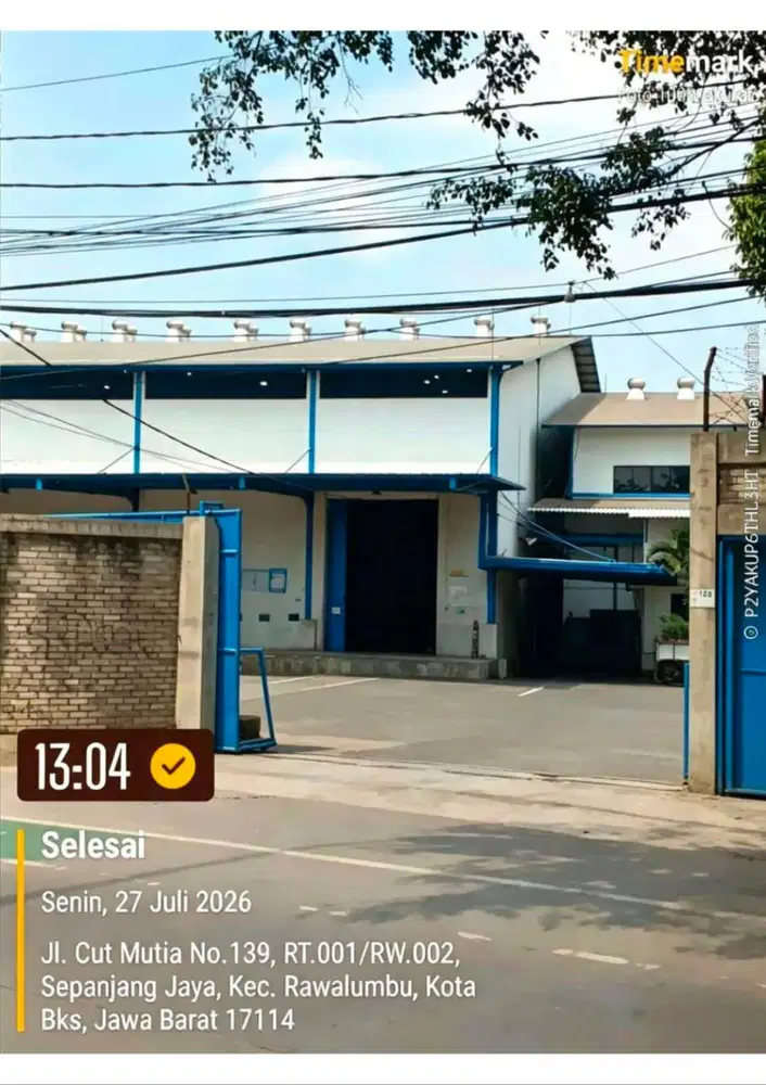 Disewakan Gudang siap digunakan Jl. Cut Mutia Bekasi