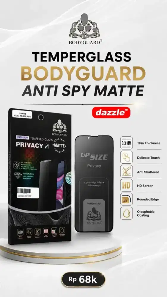 Temperglass Bodyguard Anti Spy Matte