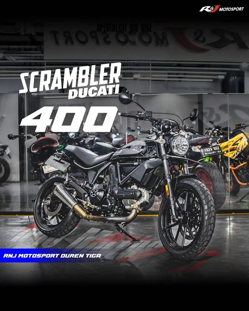 Ducati Scrambler 400 Nik 2016 Odo 3.000an Km Warna Hitam