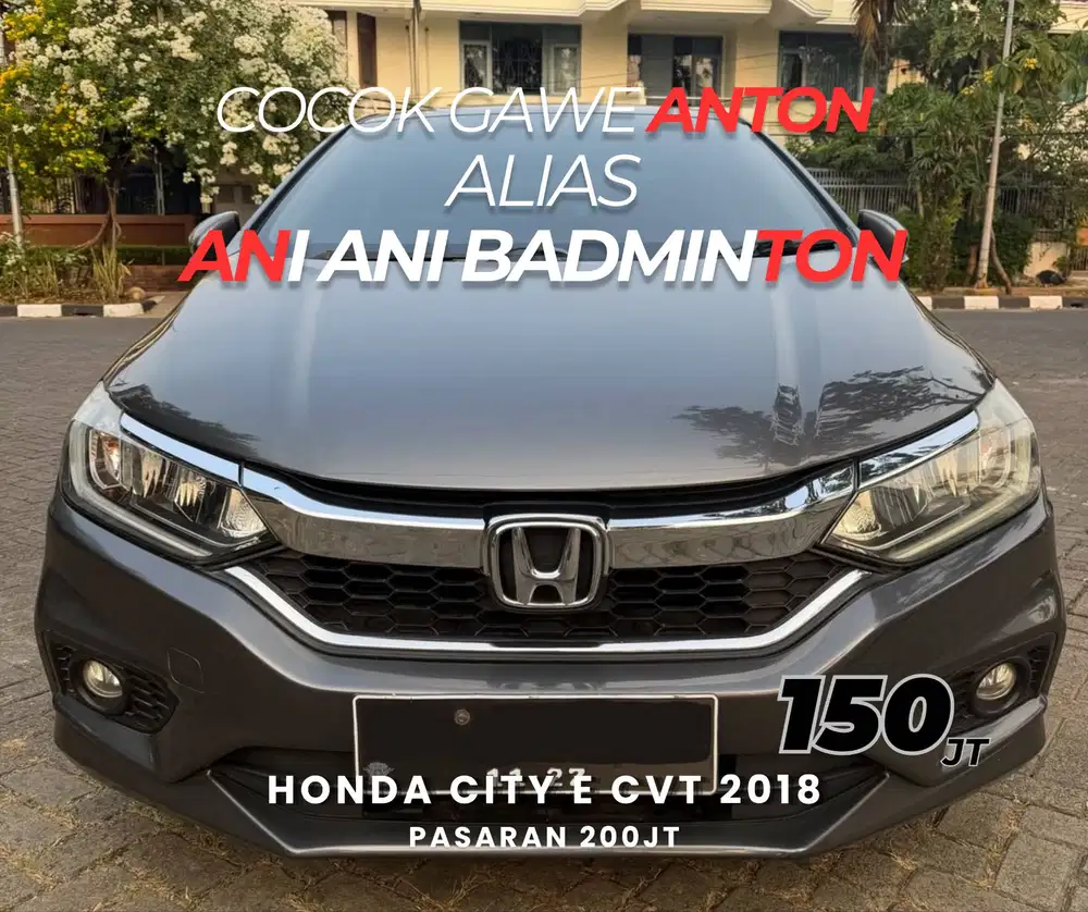 [PASARAN 200jt] HONDA CITY E CVT 2018 pmk NIK 2017 model facelift