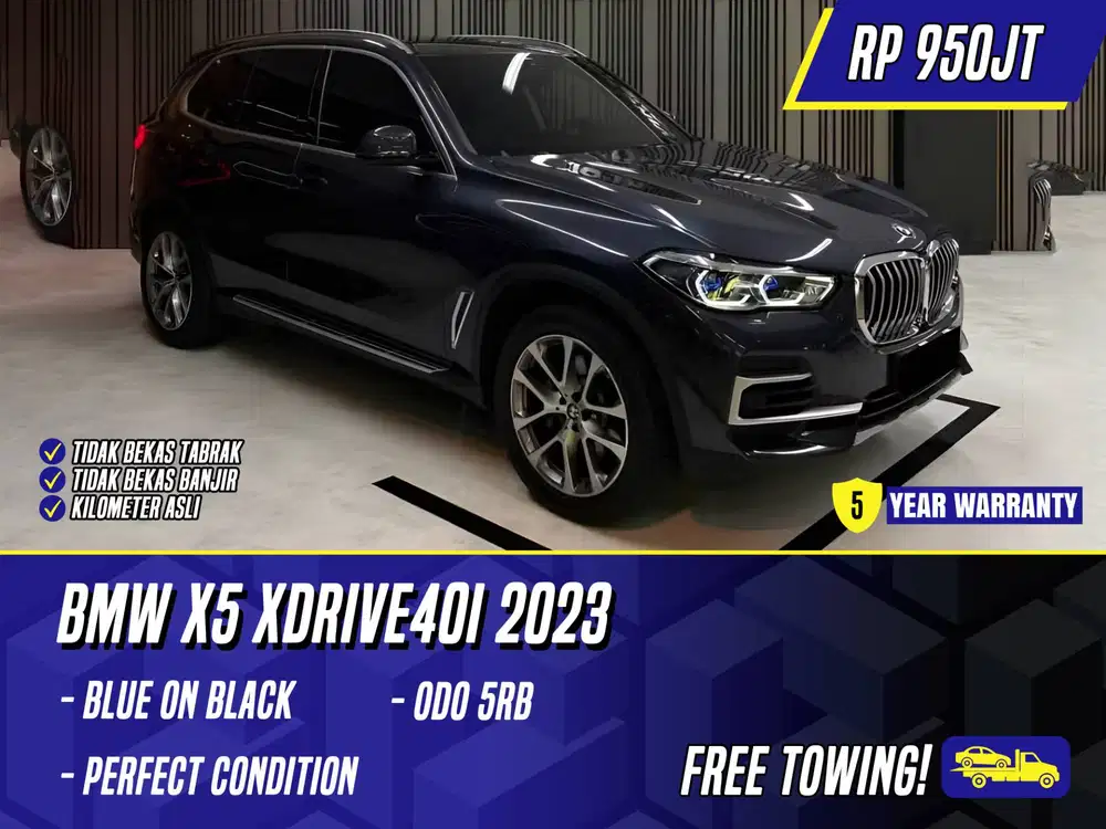 [ GARANSI 5TH BMW X5 xDrive40i 2023 NIK 2022 Blue on Black Biru xDrive