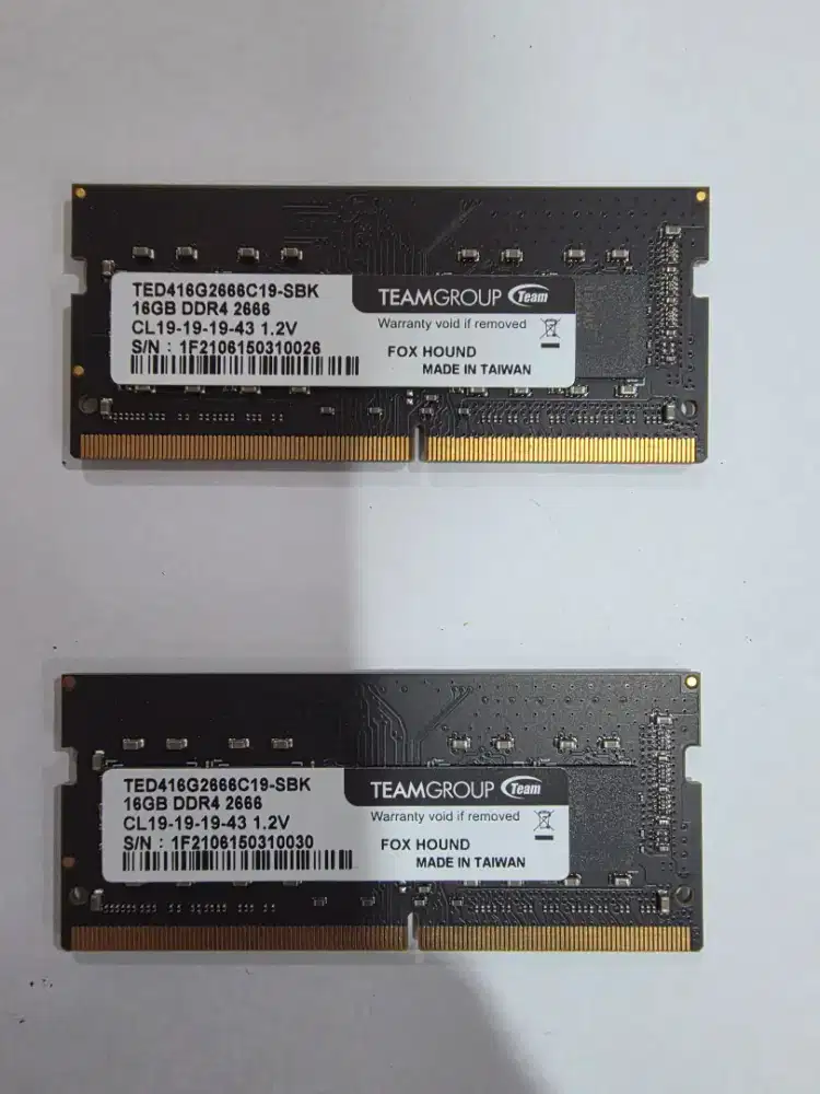 RAM DDR4 2 x 16GB LAPTOP TEAM