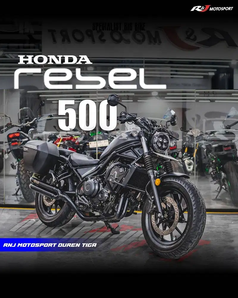 Honda Rebel 500 cc Km 9.000an Knalpot Smoke