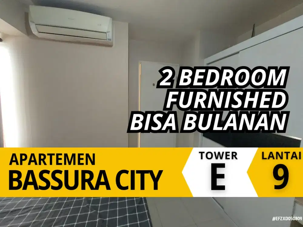 Sewa 2 Bedroom Bulanan Furnished Lantai 9 Tower Edelweiss Apartemen Bassura City