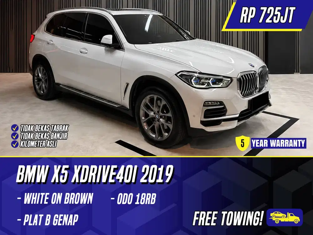 BMW X5 xDrive40i 2019 White on Brown Putih xDrive