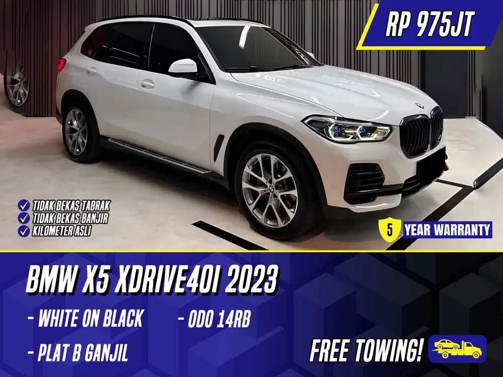 BMW X5 xDrive40i 2023 White on Black Putih X 5 xDrive