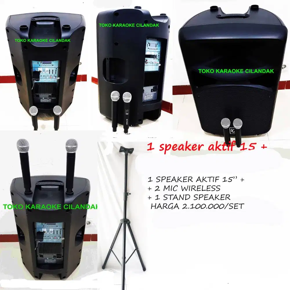 AKTIF SPEAKER LENGKAP MIC suara bagus 15