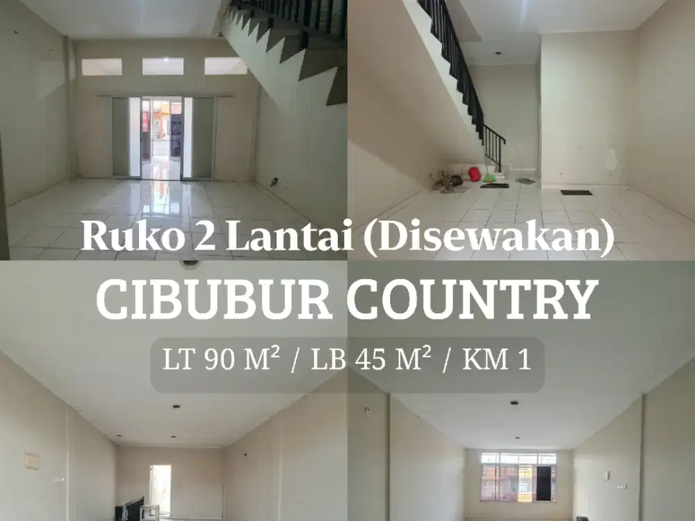 Disewakan Ruko 2 Lantai di Cibubur Country