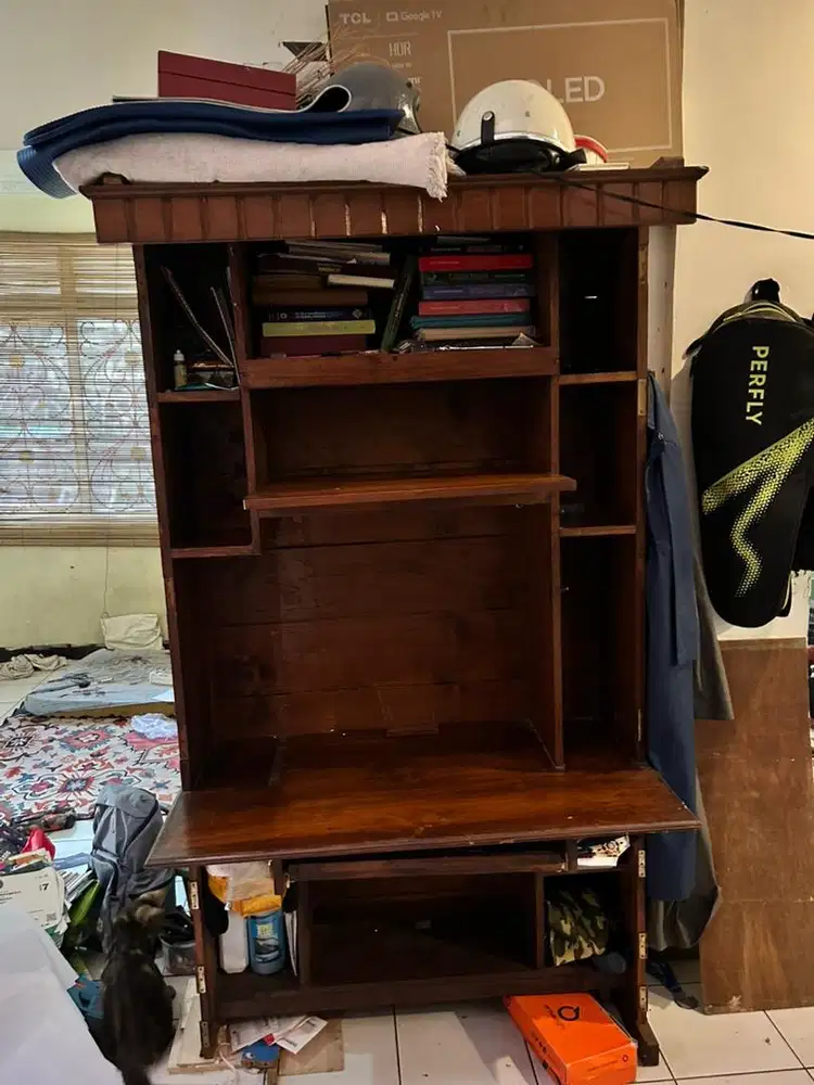MEJA BELAJAR KAYU JATI TUA