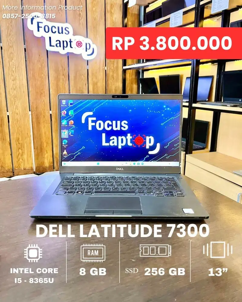 DELL LATITUDE 7300. INTEL CORE I5-8365U. RAM 8 GB. SSD 256 GB. BL
