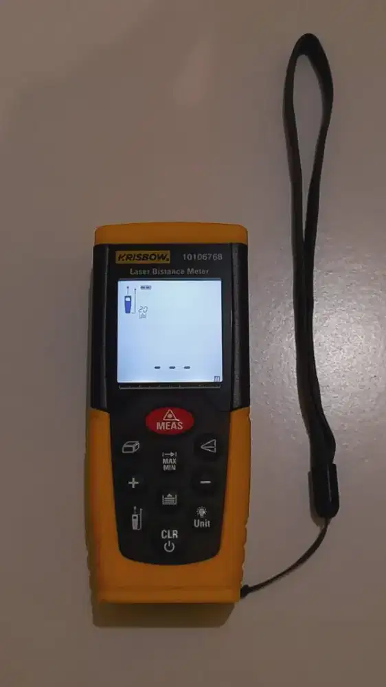 Krisbow Laser Distance Meter 100M Original Normal Lengkap Pouch
