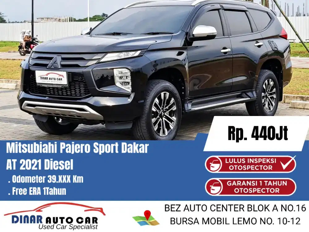 (60Jt) Pajero DAKAR 2021 At Matic Hitam 39Rb Warenty 1TH  *Dinar Auto*
