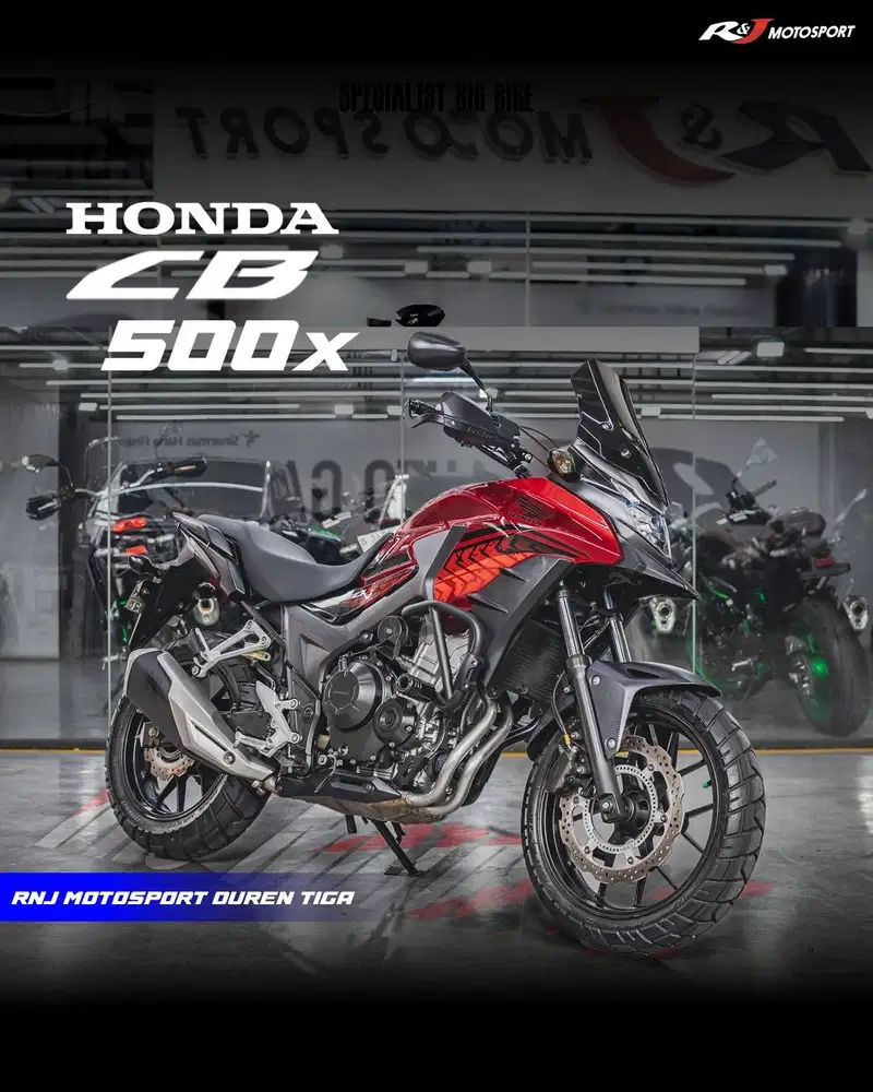 Honda CB500 X Warna Merah Nik 2018 Km.9.700an