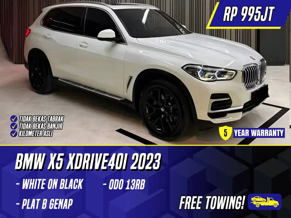 BMW X5 xDrive40i 2023 White on Black Putih xDrive X 5