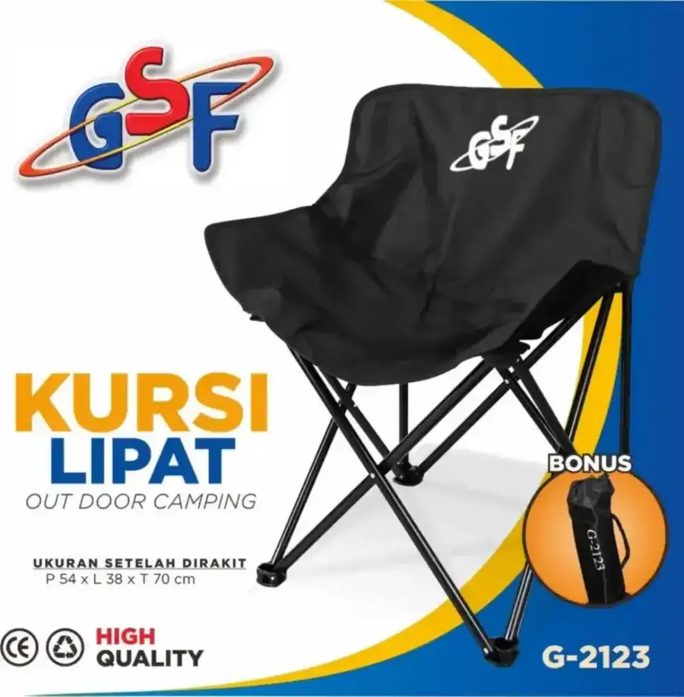 PROMO MERDEKA! KURSI LIPAT GSF 2123 KURSI CAMPING ,CAFE