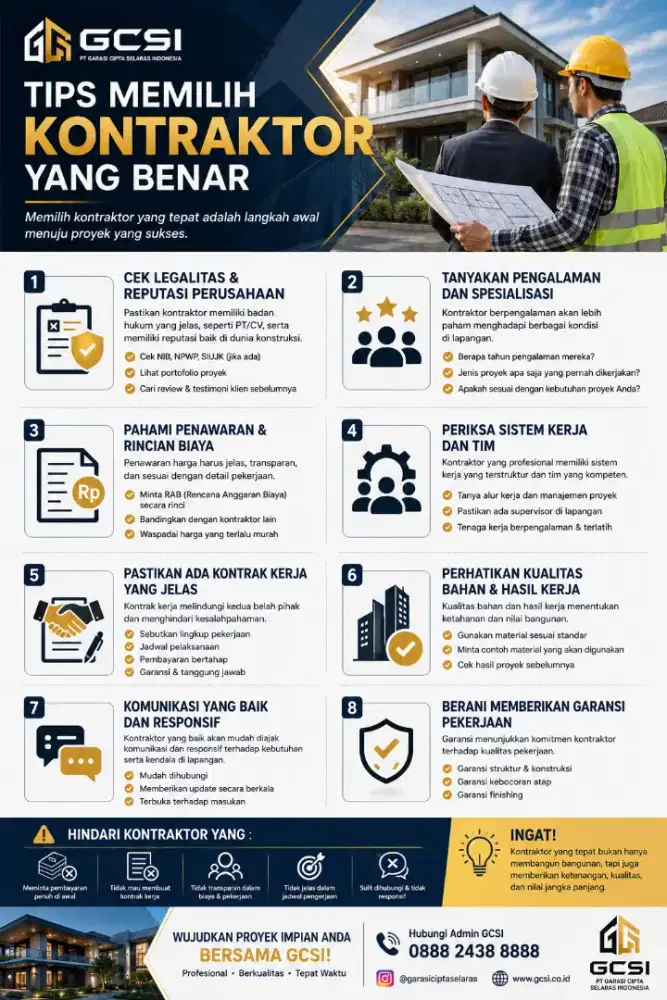 Kontraktor Bangunan, pemborong bangunan