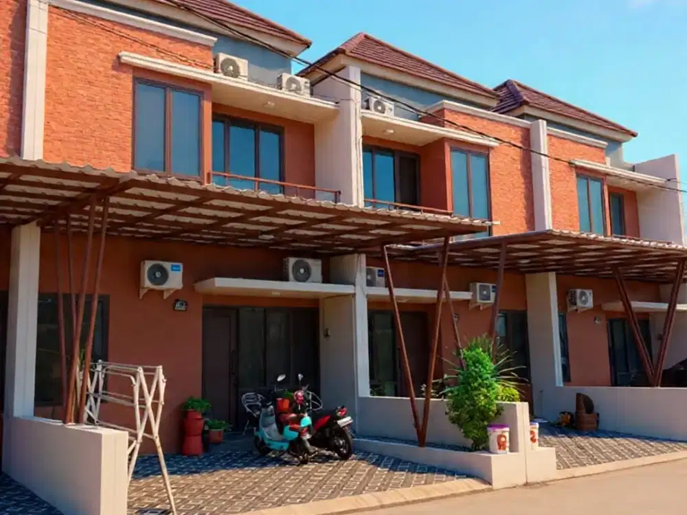 dijual rumah townhouse modern 2 lantai di ciangsana - free canopy dan ac