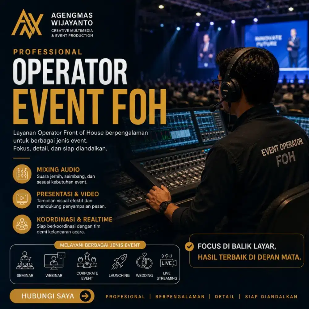 Jasa Operator Event FOH Profesional | Seminar, Wedding & Corporate