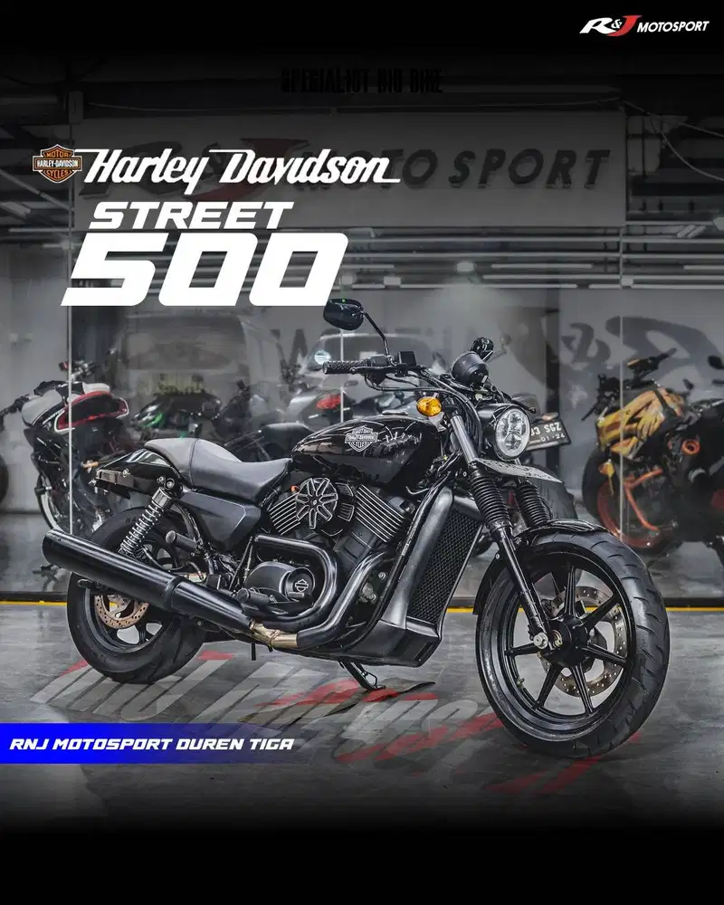 Harley Davidson Street 500 cc Warna Hitam Km 8.000an