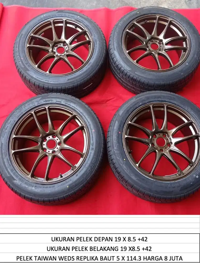 4 pcs velg taiwan weds replika baut 5x114.3
