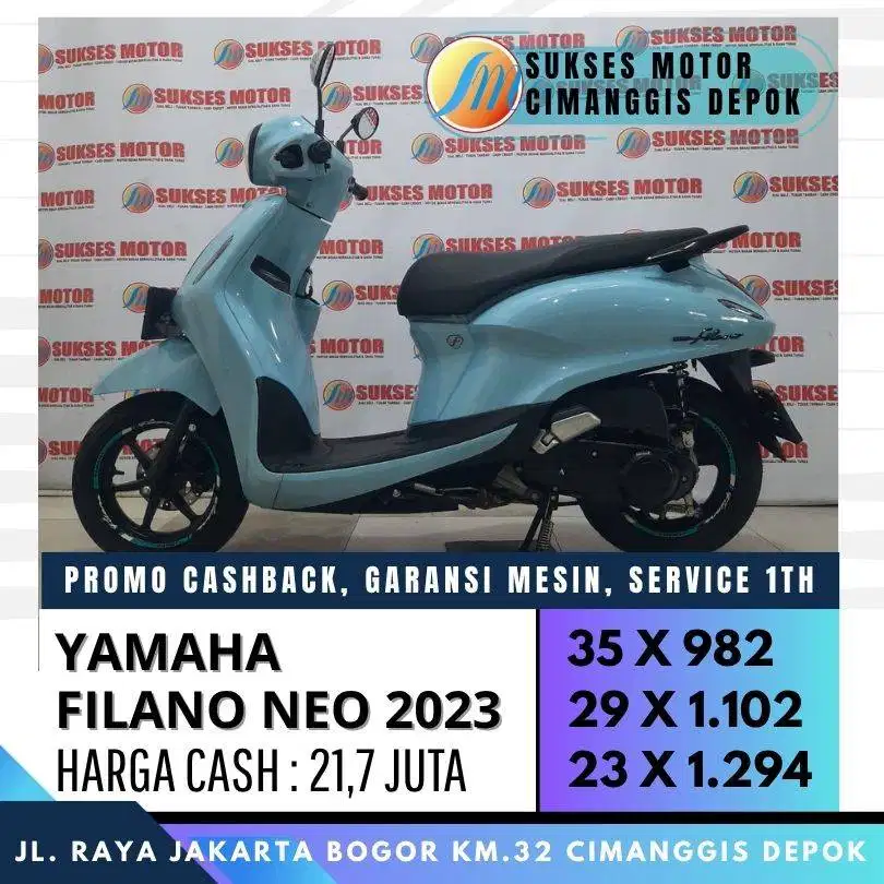 YAMAHA GRAND FILANO NEO 2023 CASH KREDIT CC/PAYLATER ADM 0%
