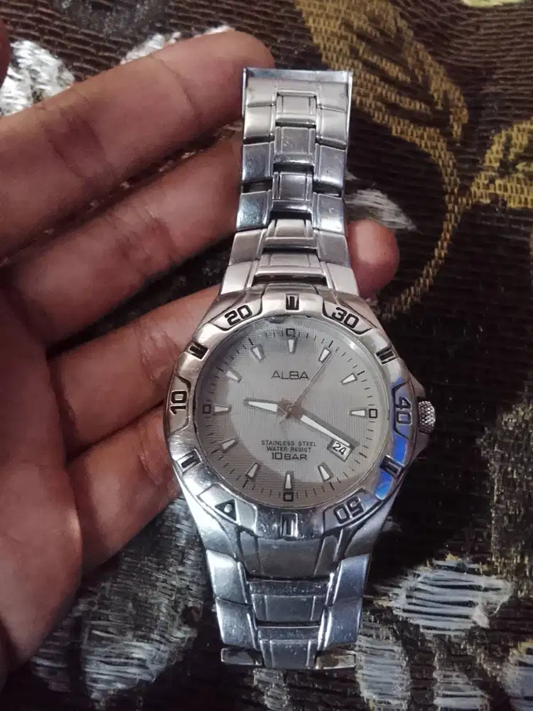 Jam Tangan Alba steel water resist 10 Bar