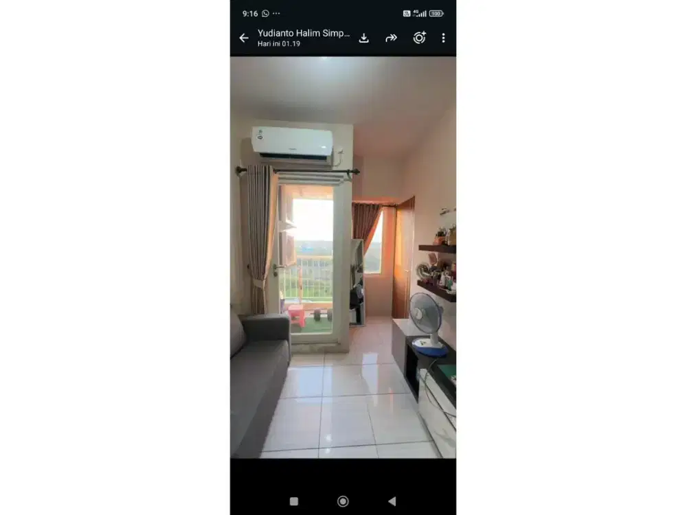 disewakan apartemen puncak CBD 2 BR full furnish interior 25jt/th lantai 7