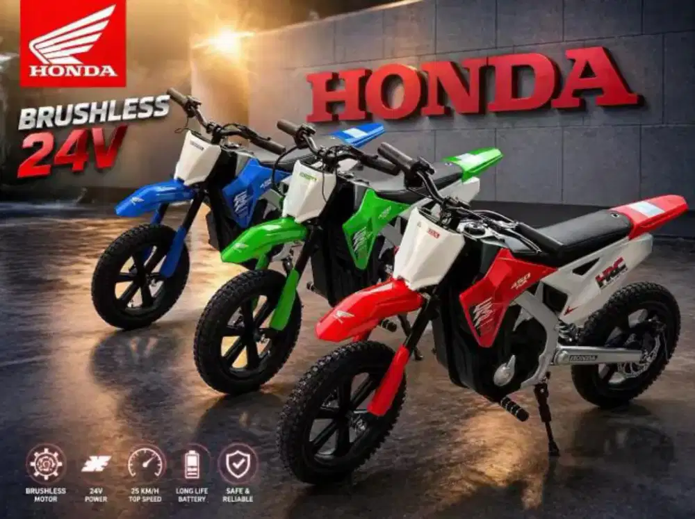 Motor Trail Electric lisenci Honda utk ank batrei 24v berkualitas