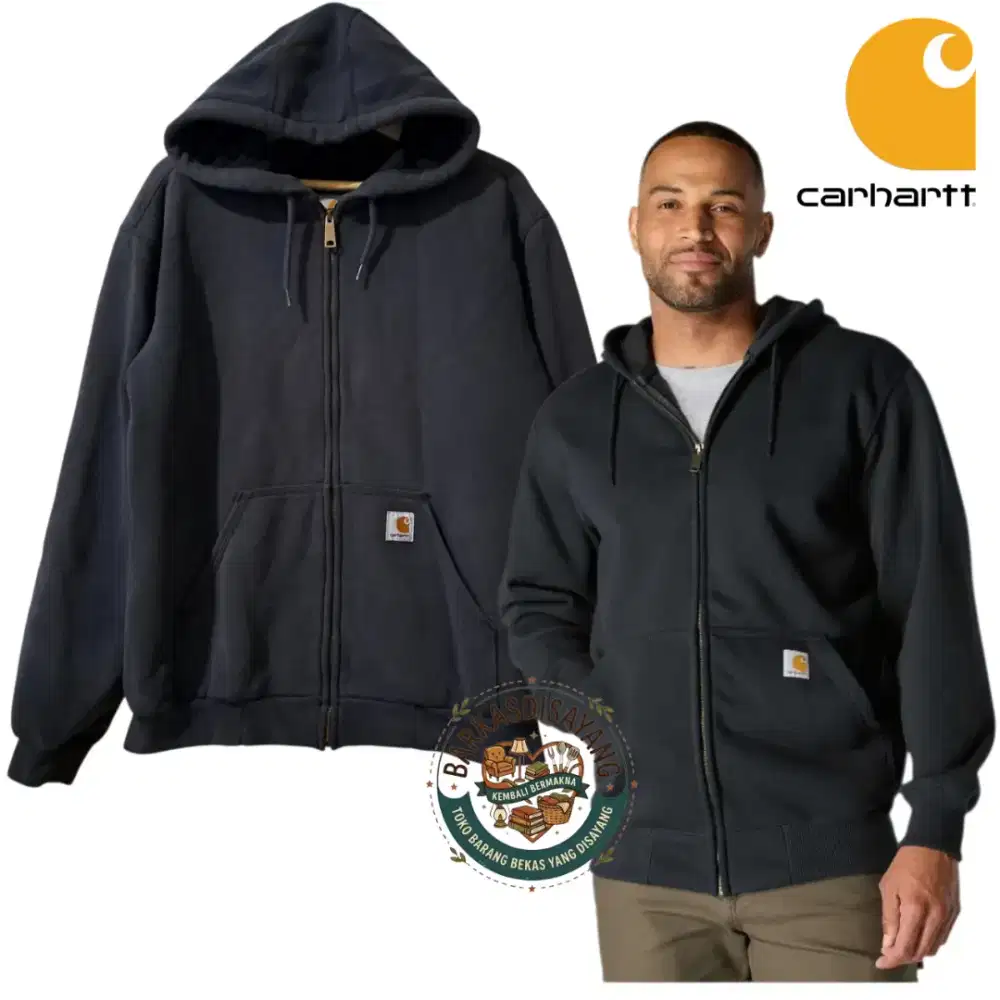 JUAL MURAH HOODIE ZIPPER CARHARTT ORIGINAL SIZE XL WARNA ABU CHARCOAL