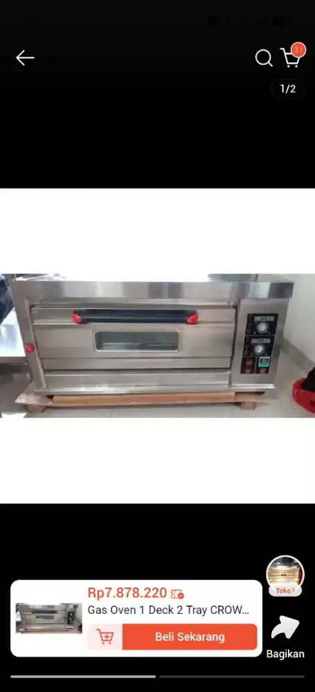 Dijual oven gas crown