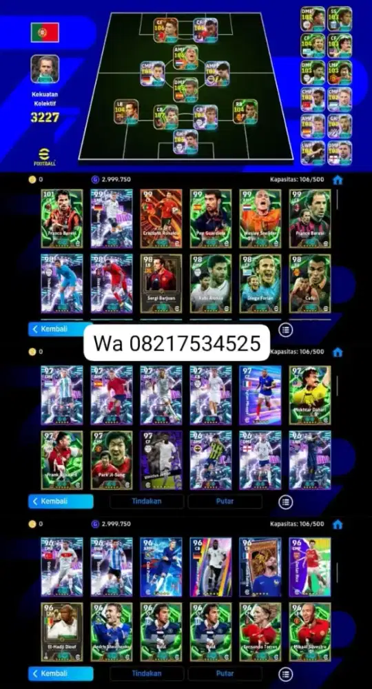 jual akun effotball mumpung masih ada promo