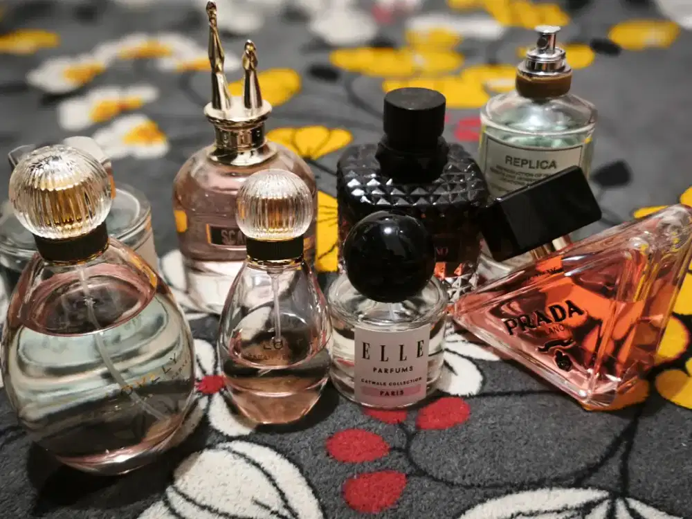 9 botol parfum preloved ori sale bu