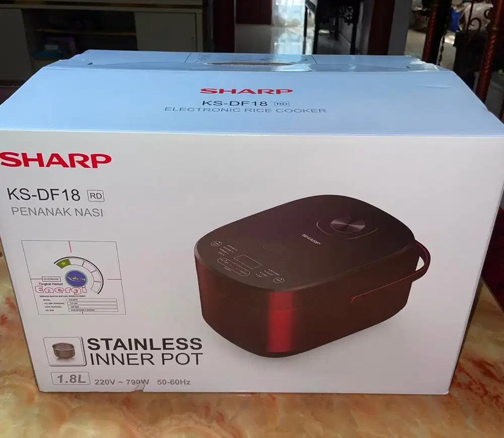 Rice Cooker SHARP KS-DF18 red 8 in 1