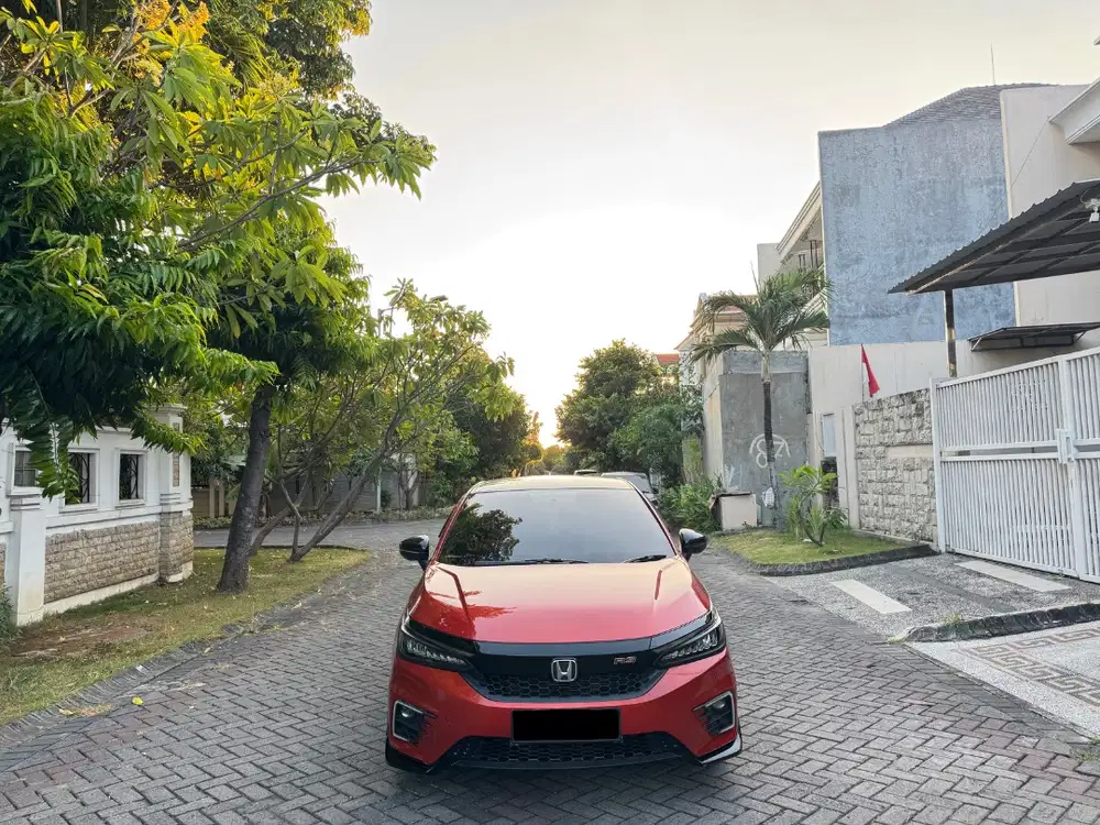 20.000 KM Honda City Hatchback 1.5 RS Matic 2021 Orange All New Plat N