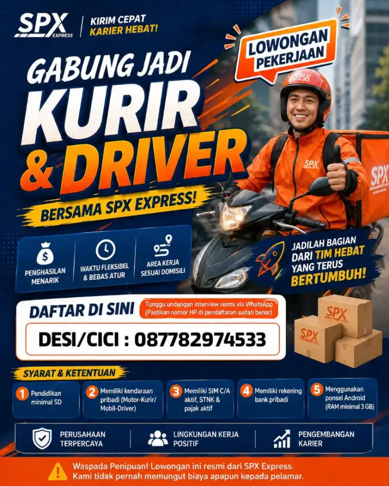 LOKER KURIR MOTOR