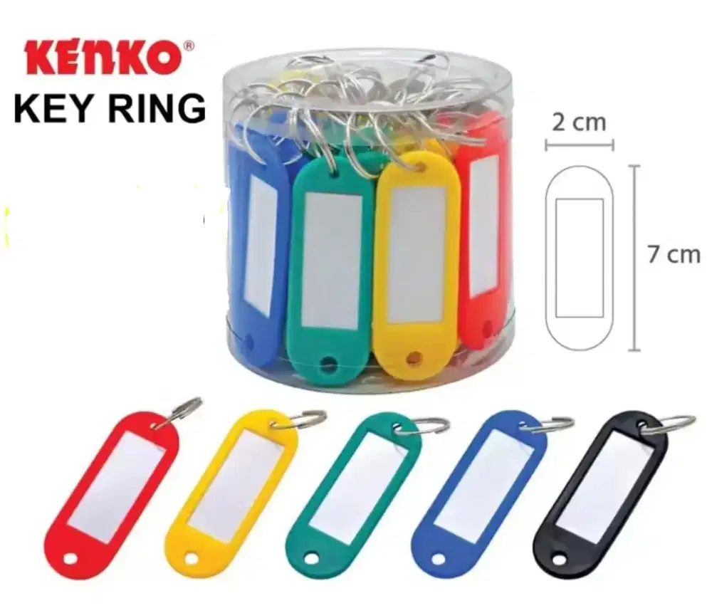 Key Ring Label Aneka Warna Siap Pakai