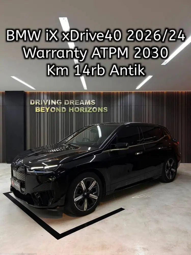 BMW iX EV xDrive40 AT 2026 Hitam Km14rb B818EYF Nik 2024
