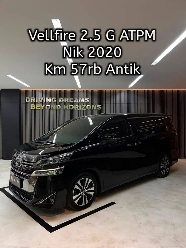 Toyota Vellfire 2.5 G ATPM 2020 Hitam Pilot Seat Km57rb B2864RFP
