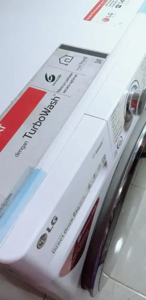 Jual cpt mesin cuci frontloading LG 9kg suport wifi,normal,nego