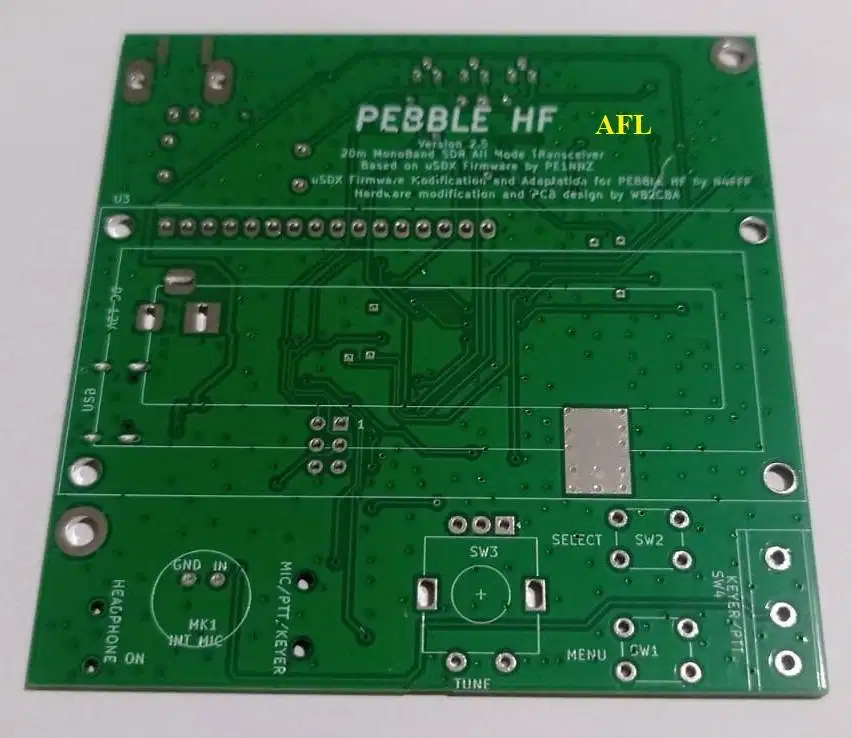 PCB PEBBLE 2.5 HF 20m Monoband HF ALL MODE SDR TRANSCEIVER by WB2CBA