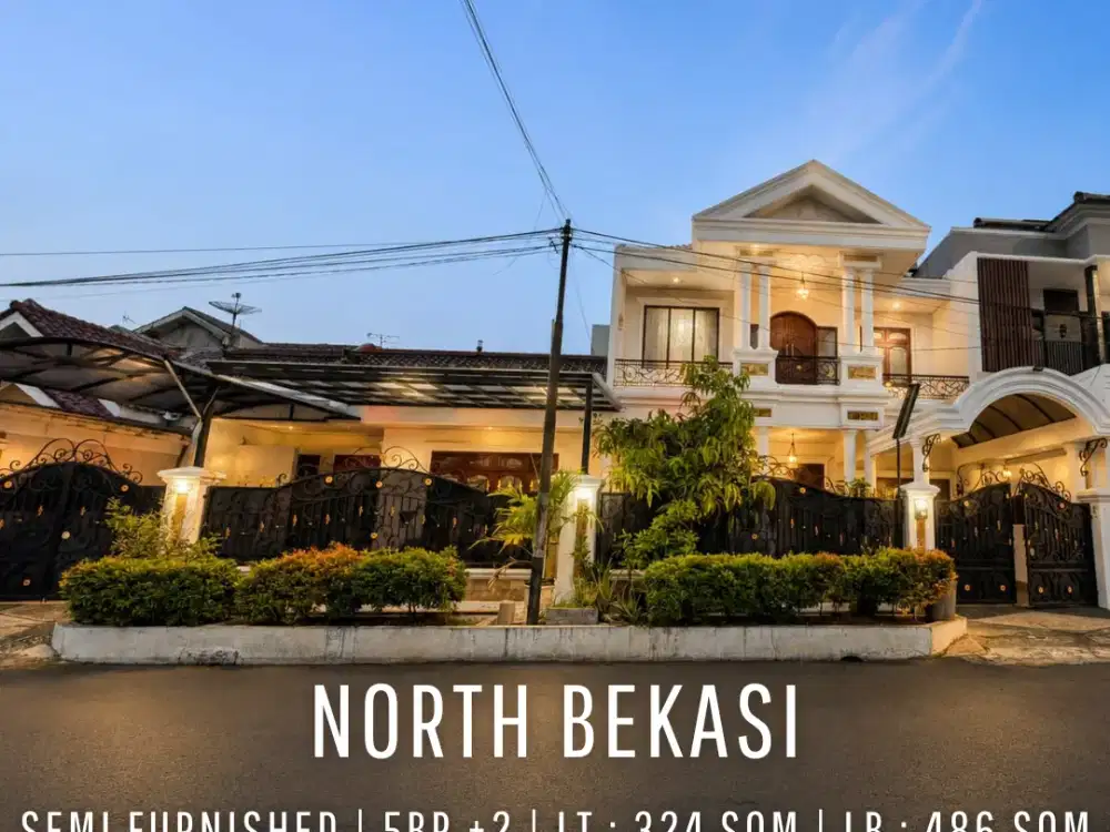 For Sell! Rumah Mewah Bekasi Utara 2 Lantai Semi Furnished Siap Huni