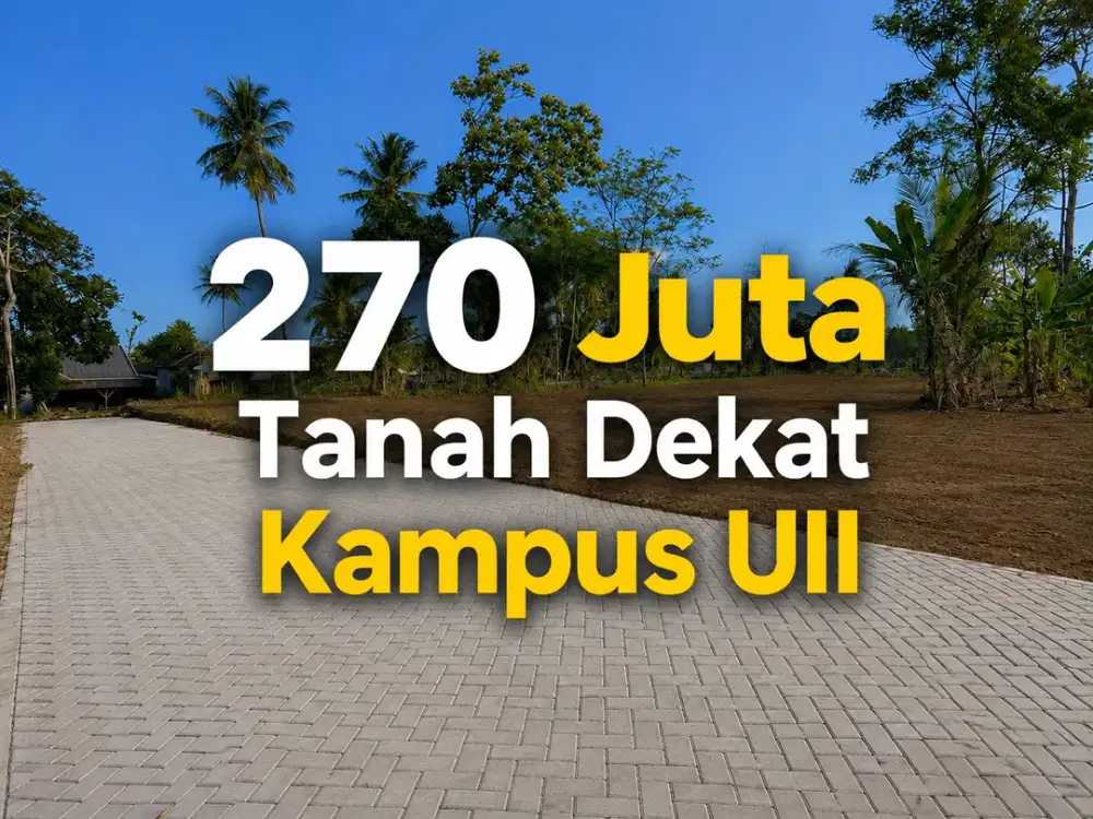 Jalan 5m Tanah Dekat UII Cocok Untuk Kost
