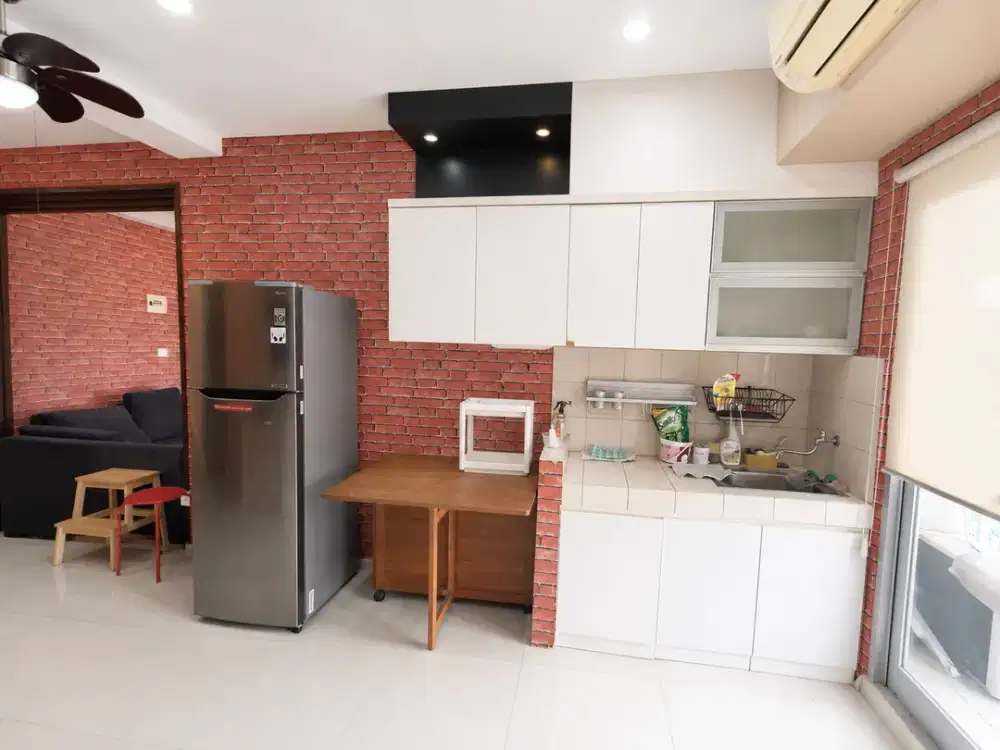 Dijual 2 Bedroom Oak Tower A – Lantai Tinggi, Full Furnish,View Jalan,Hadap Timur, Jaktim